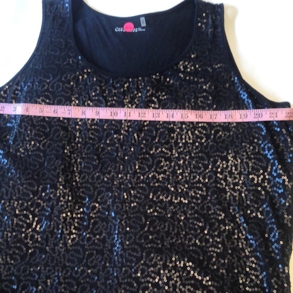 CASLON black sequin short sleeve top, 2XL, in good condition - Picture 5 of 5